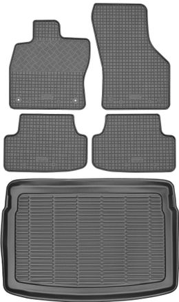 OEM Juego De Alfombrillas De Goma Para Coche Y Alfombrilla Para Maletero Para Volkswagen Golf Vii Hatchback (2012-2019)