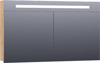 Marcel Breuer Promise spiegelkast - 119x70x15 cm - directe LED - Forest Tan
