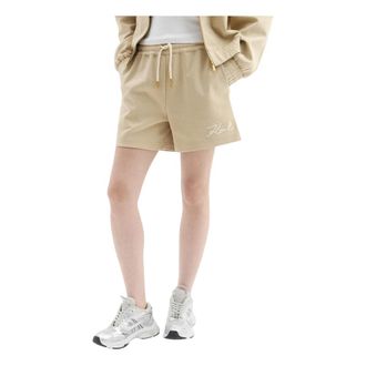 Karl Lagerfeld Short Shorts - Dames - Korte Broeken - Beige - S - Katoen - Korte Broeken