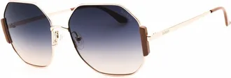 Guess Ladies Rose Gold Tone Round Sunglasses GF6196 28W 60