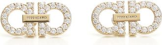 Ferragamo Double gancini Earrings With Crystals