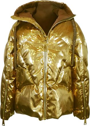 Khrisjoy hooded puffer jacket - women - Polyester/Polyester - 01 - Gold