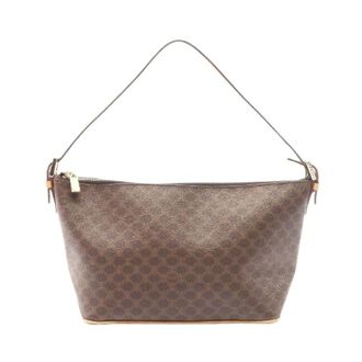 Celine Pre-owned Shoulder Bags, female, Brown, Size: ONE SIZE Pre-owned Macadam PVC Coated Canvas Leather Handbag