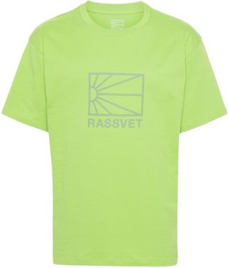 Rassvet logo-rubberised cotton T-shirt - men - Cotton - S - Green