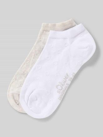 s.Oliver Red Label Str&uuml;mpfe aus Baumwoll-Mix in 2er-Pack in Weiss, Gr&ouml;&szlig;e 35-38