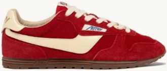 Autry Womens Windspin Sneakers In Ruby Suede