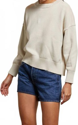 perfectwhitetee Janet Boxy Sweater In Sugar