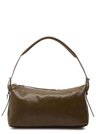 Christophe Lemaire Belted Baguette Leather Shoulder bag - Tan - One Size