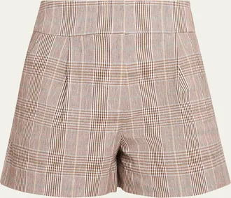 Veronica Beard Haina Pleated Shorts