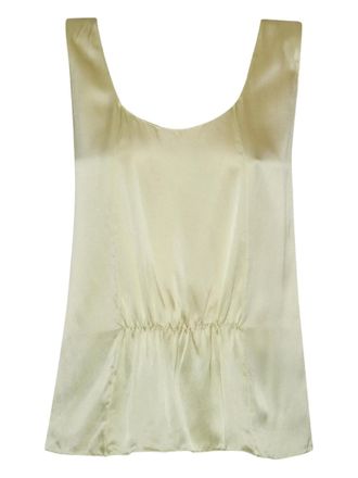 The Row Dinara gathered-detailed top - women - Silk - 4 - Green