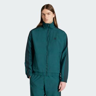 adidas Originals Mens Adicolor Woven Firebird Track Top - Forest Green Recycled Material - Size X-Large