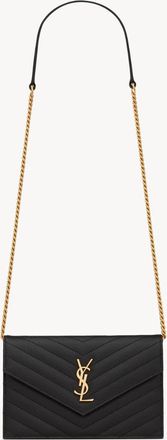 Saint Laurent Black Leather Cassandra Bag