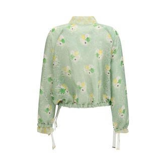 Fendi Womens Bicolor Silk Bomber Clothing