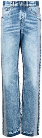 Maison Margiela Blauwe Straight Jeans met 5 Zakken - Dames - Regular Fit Jeans - Blauw - S - Denim - Jeans