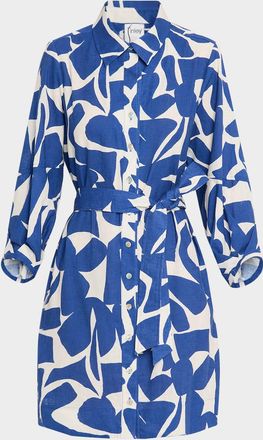 Finley Milo Abstract-Print Mini Shirtdress