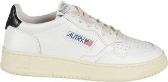 Autry White Black Medalist Low Leather Sneakers