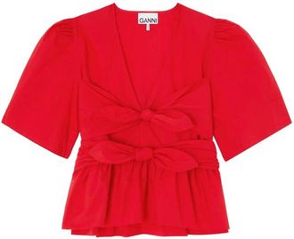 Ganni Blouse In Cotton