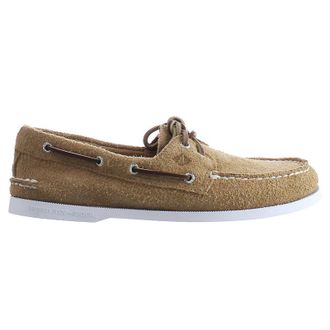 Sperry Top-Sider Authentic Original 2-Eye Suede Mens Boat Shoes - Tan - Size:UK 10.5