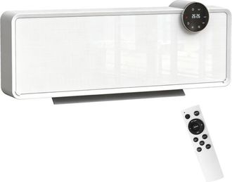 HOMCOM Termoventilatore da Parete 2000W, 3 Modalit&agrave;, Timer e Telecomando Bianco