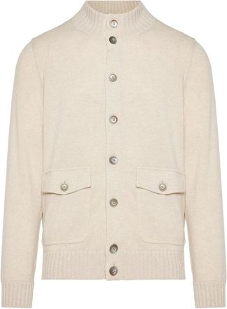 Gran Sasso Cashmere Cardigan - Heren - Cashmere truien - Beige - XL - Kasjmier - Truien & Vesten