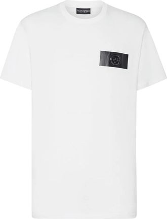 Plein Sport T-shirt Ronde Hals Global Express Edition - Heren - Sportshirts - Wit - 2XL - Katoen - Fitness