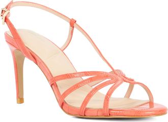 Dune London Womens Ladies Morning - High Heel Strappy Sandals - Pink Leather - Size UK 3