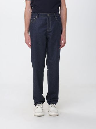 Brunello Cucinelli Jeans a cinque tasche in feltro di lana con gamba dritta