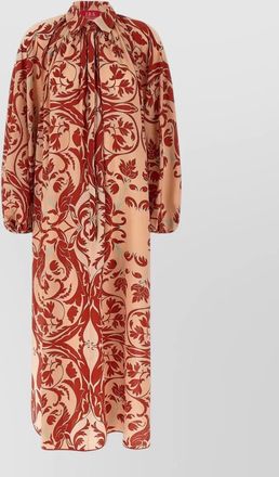 F.R.S. For Restless Sleepers silk printed maxi shirt dress