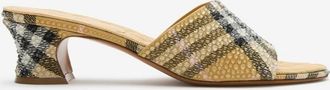 Burberry Rhinestone Check Sloane Mules