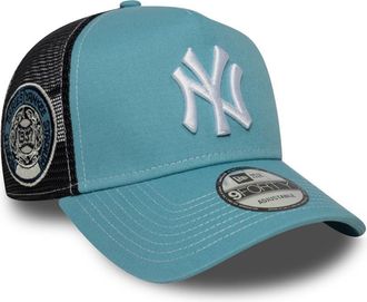 New Era NY Yankees World Series Patch MLB 9Forty A-Frame Trucker Adjustable Cap Unisex
