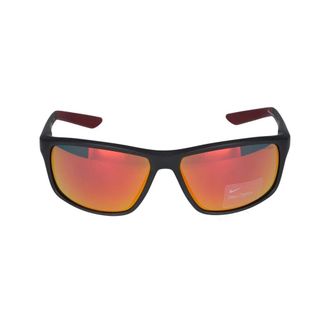 Nike Sunglasses, unisex, Black, 64 MM, Adrenaline 22 Matte Black/Red Mirror Sunglasses