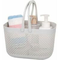 OEM Estante Port&aacute;til Para Ducha, Cesta De Almacenamiento De Pl&aacute;stico Con Asas, Caja De Almacenamiento Para Cocina, Ba&ntilde;o Y Dormitorio, Gris - Trimec - Crez
