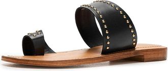 Free People Amelie Tiny Stud Sandals Womens Dress Sandals Black : EU 39.5 (US Womens 9.5) M, Leather