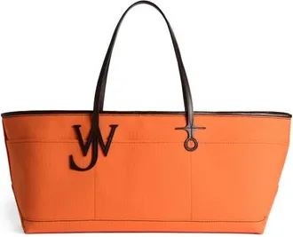 J.W.Anderson Anchor Canvas East/West Tote in Orange/Brown at Nordstrom