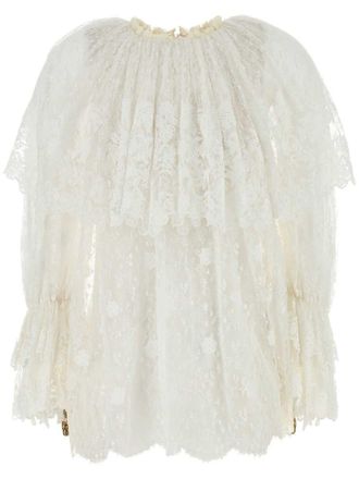 Chlo&eacute; lace top - women - Polyester - 36 - White