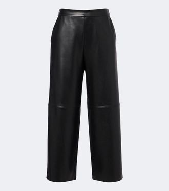 Max Mara Coated jersey straight pants