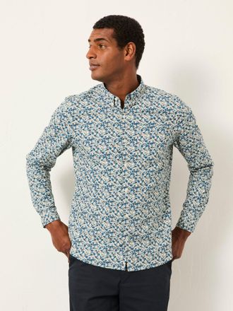 Fat Face FatFace Blue Long Sleeve Floral Shirt