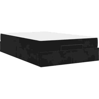 vidaXL Vidaxl - Estructura De Cama Con Colch&oacute;n Negro 140 X 190 Cm Terciopelo