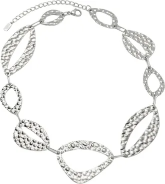 Dansk Copenhagen Accessoires, Dames, Grijs, ONE Size, Ragna Waterproof Silver Stainless Steel Original Necklace - Hammered Finish