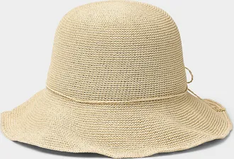 Canadian Hat Womens Braided bow paper straw cloche