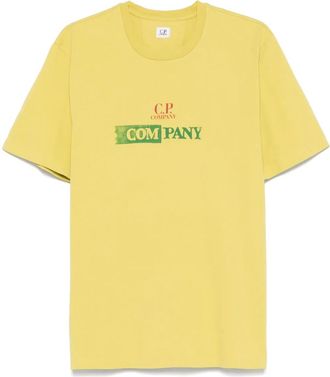 C.P. Company T-shirt con logo - Giallo