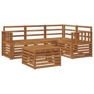 vidaXL Conjunto De Sof&aacute;s De Exterior 5 Pcs Natural Vidaxl