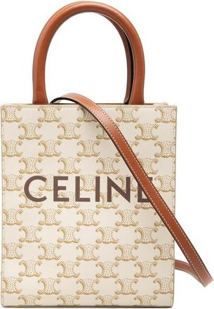 Celine Pre-owned Celine Mini Triomphe Coated Canvas Vertical Cabas Satchel Unisex WR5JRS2DM0NATBYO