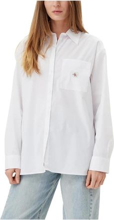 Calvin Klein Jeans Overhemden, Dames, Wit, XS, Shirts