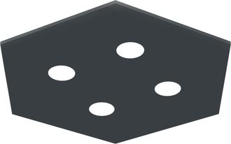 Lumicom Lumicom - River Hex 4x Plaf&oacute;n Monocolor Mate