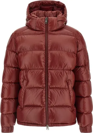 Herno Bordeaux Polyamide Full-Length Mens Jacket