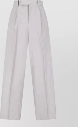Jil Sander straight trousers belt loops button detail