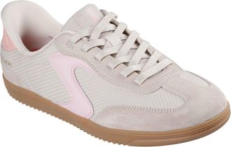 Skechers Hotshot - Everyday Ease Textile Womens Natural/Pink Standard Trainers - Size UK 8
