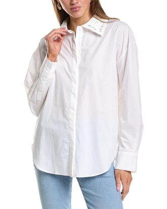 English Factory Crochet Collar Detailed Shirt