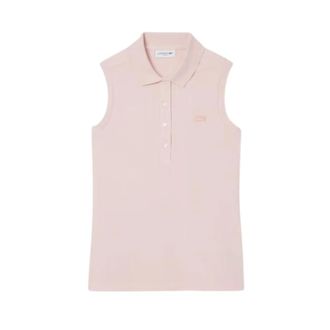 Lacoste L.12.D Slim Fit Sleeveless Stretch Polo - female - Lacoste - Sleeveless Tops - Pink - XL - Tops